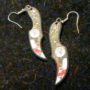 Bloody Pocketknife Earrings